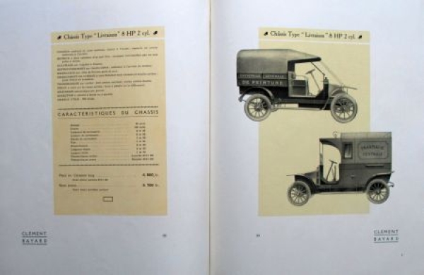 Clement-Bayard Automobiles Modelprogram 1912 Carbrochure (7932)